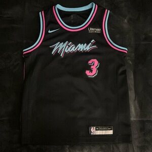 Youth Medium 2017-2018 Miami Vice Dwyane Wade Miami Heat Jersey #3